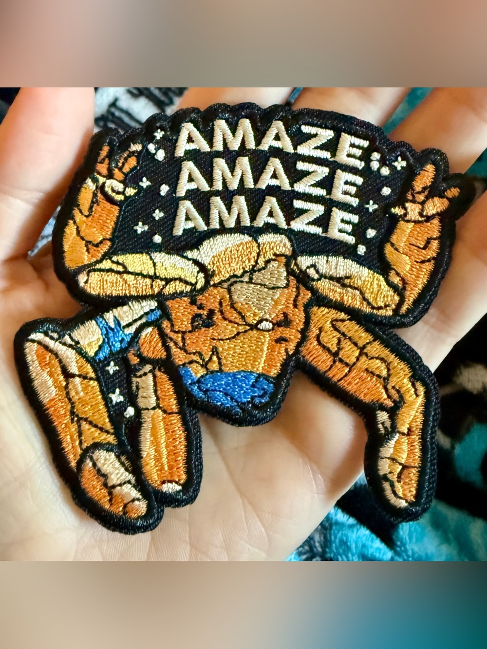 New Project Hail Mary AMAZE AMAZE AMAZE Rocky Embroidered Patch Iron On Badge